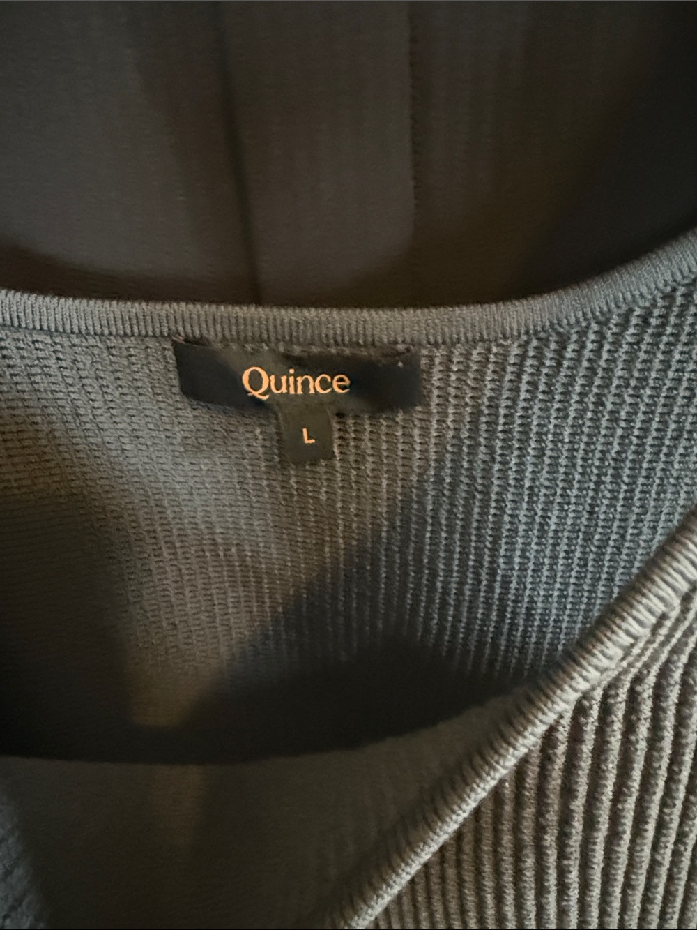 Quince Ribbed Crop Tank Top L - Picture 2 of 3